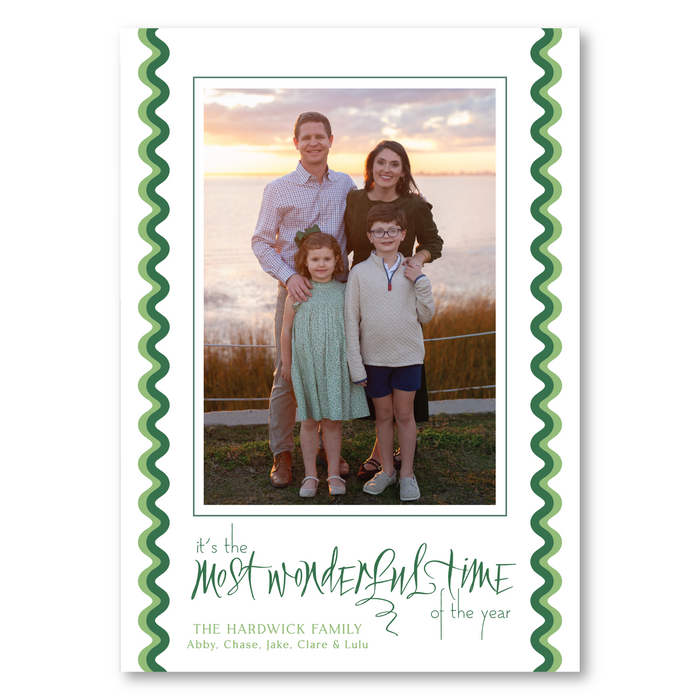 Most Wonderful Time of the Year RicRac Holiday Card