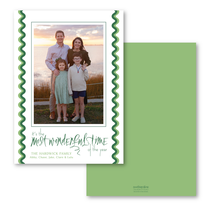 Most Wonderful Time of the Year RicRac Holiday Card