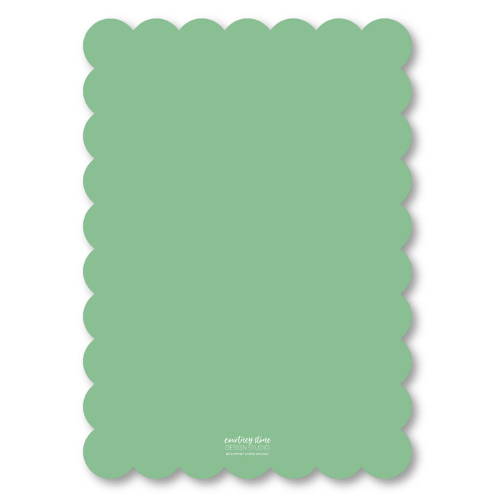 Scallop Trim Cut-Out Holiday Card - Holiday Green