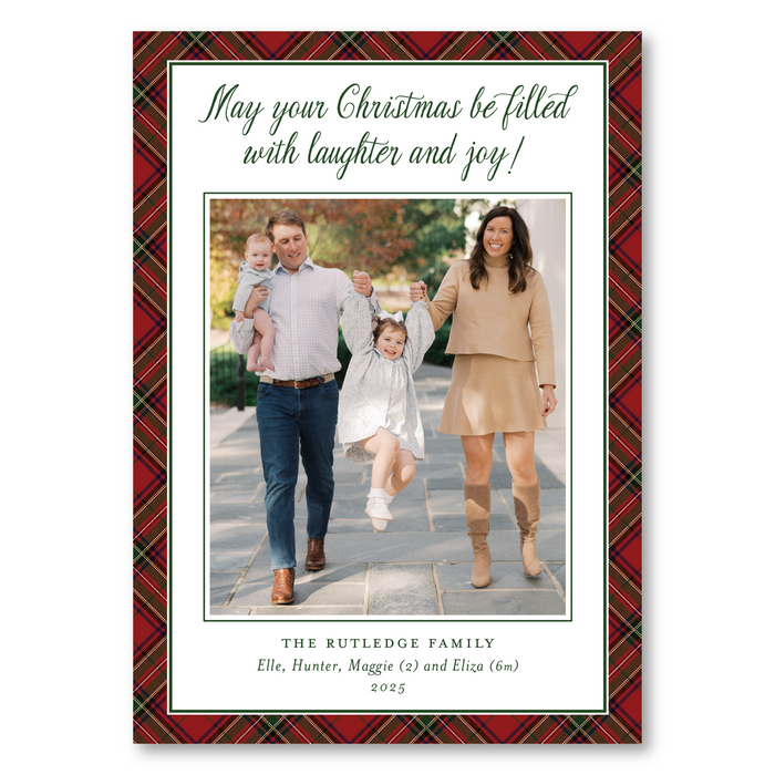 Christmas Plaid Holiday Card