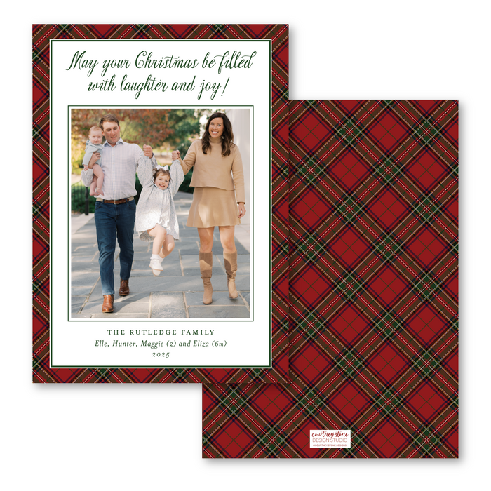 Christmas Plaid Holiday Card
