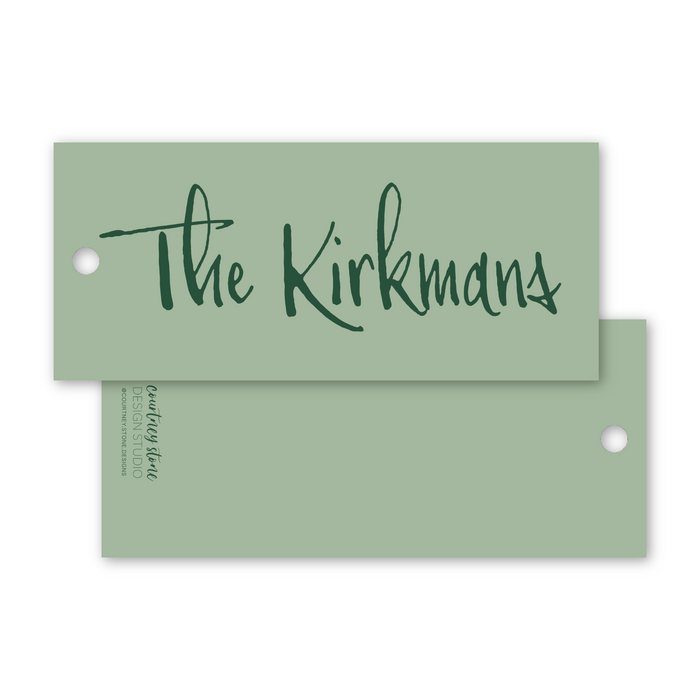 Name Holiday Gift Tag