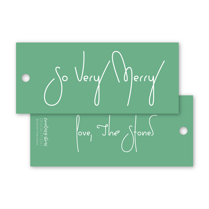 So Very Merry Holiday Gift Tag