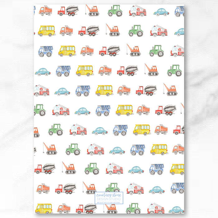 Transportation Birthday Invitations