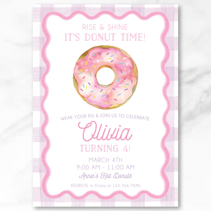 Donut Birthday Invitations