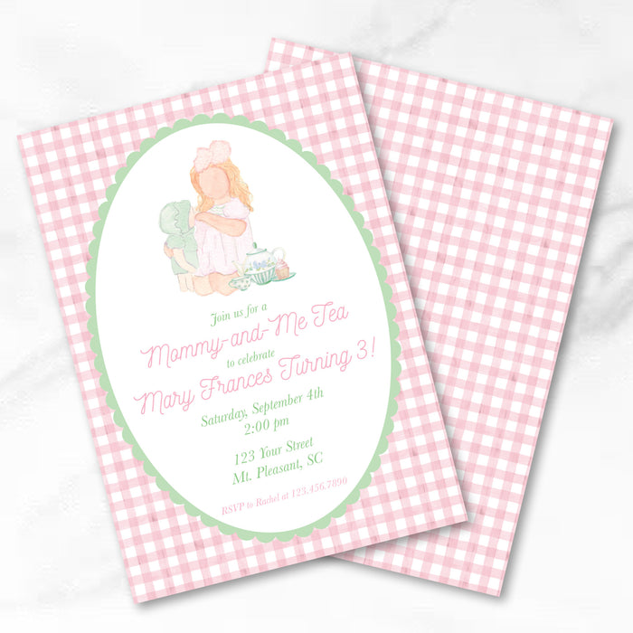 Mommy & Me Tea Birthday Invitations