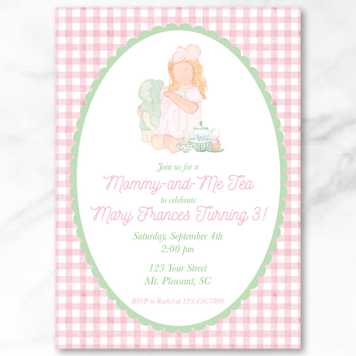 Mommy & Me Tea Birthday Invitations