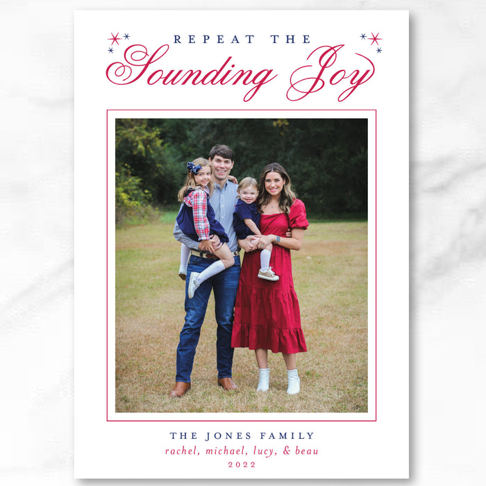 Repeat The Sounding Joy Holiday Card