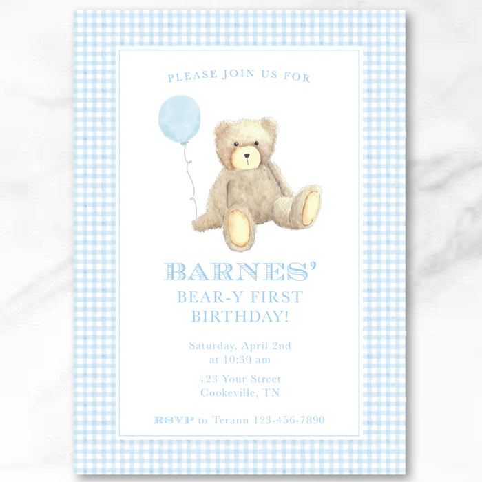 Teddy Bear Birthday Invitations