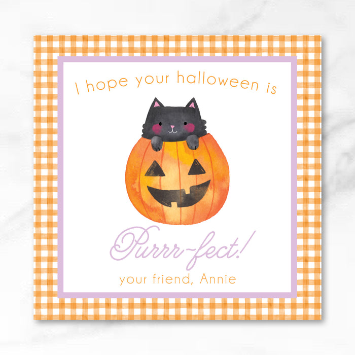 Purr-fect Halloween Tags