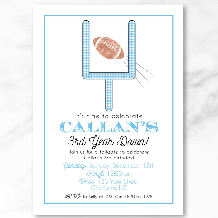 Football Birthday Invitations