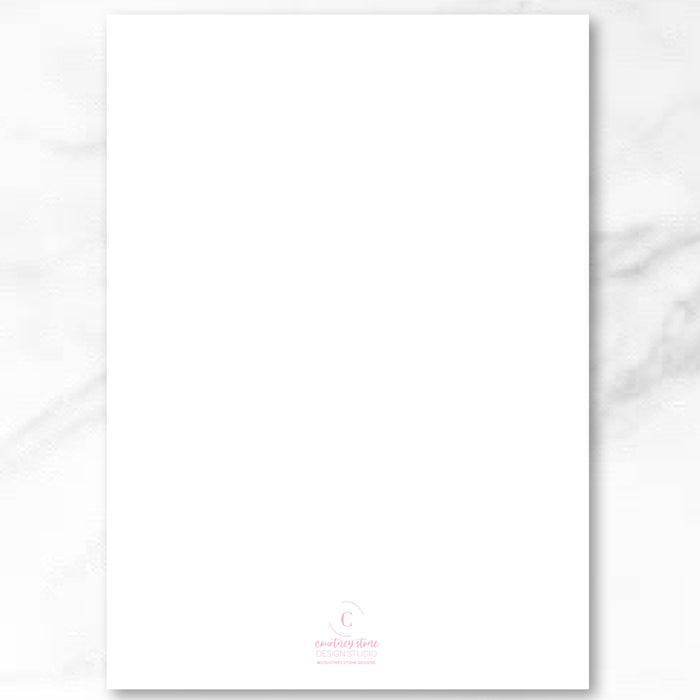 Monogram Cross Baptism Invitations - Pink