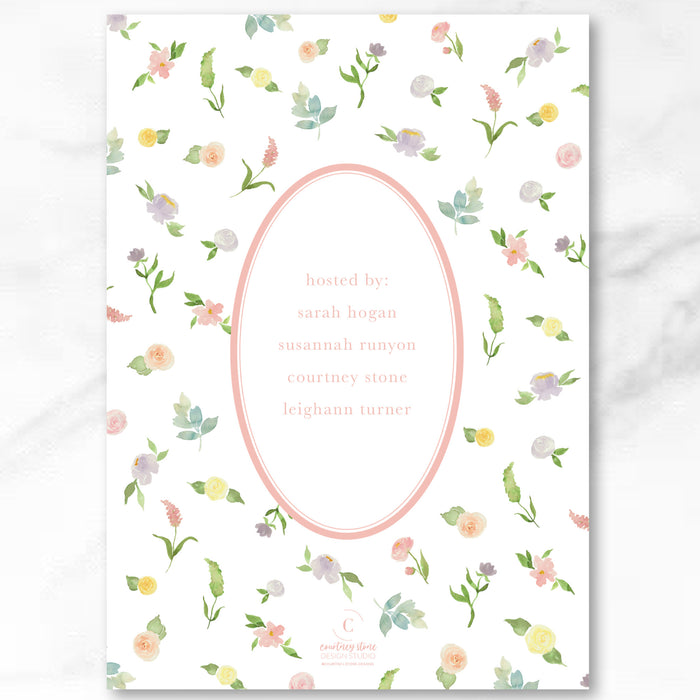 Watercolor Floral Shower Invitations