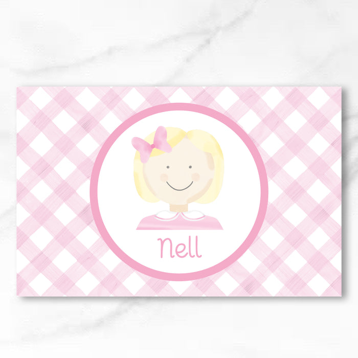 Girl Face Laminated Placemat