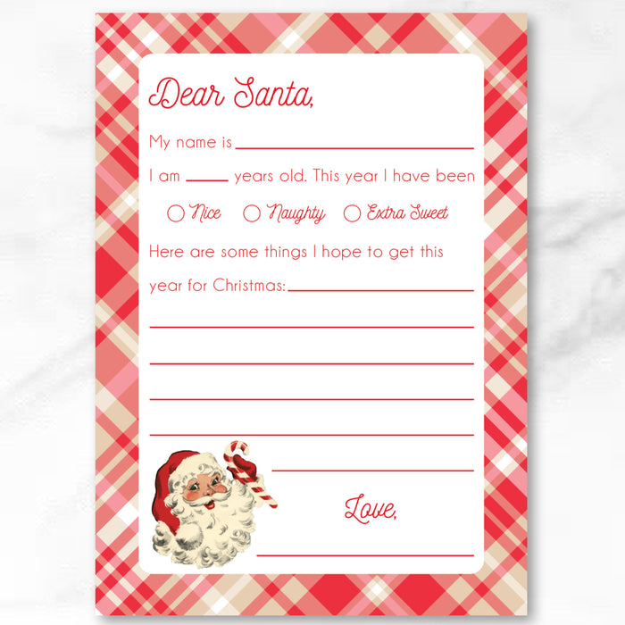 'Dear Santa' Letter