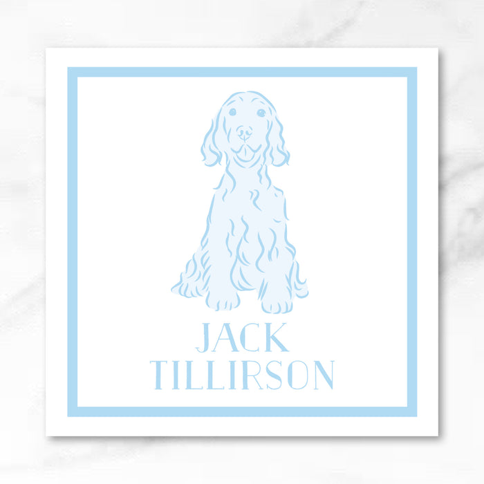 Spaniel Line Drawing Calling Card