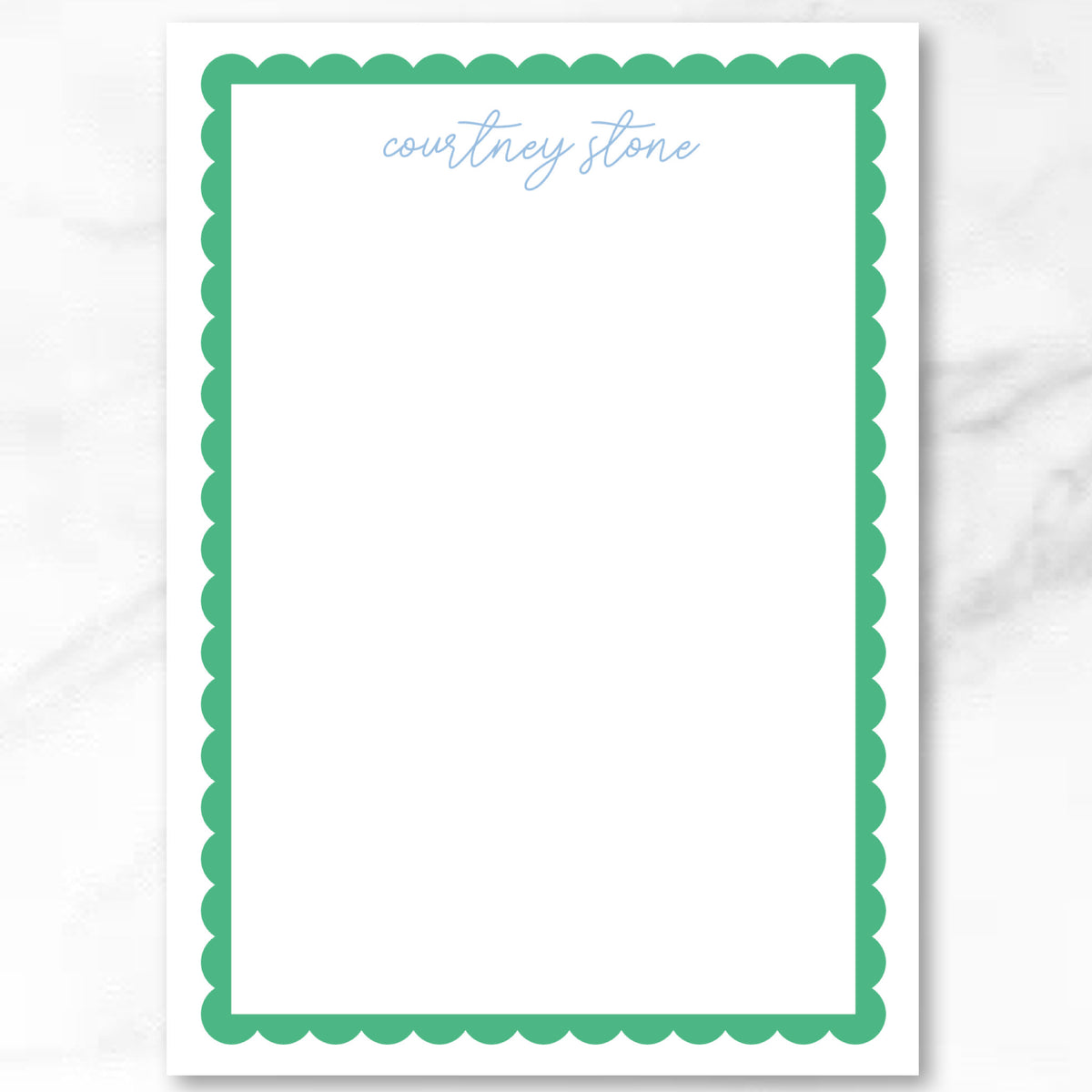 Scallop Border Notepad– courtneystonedesigns