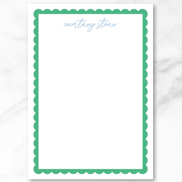 Scallop Border Notepad