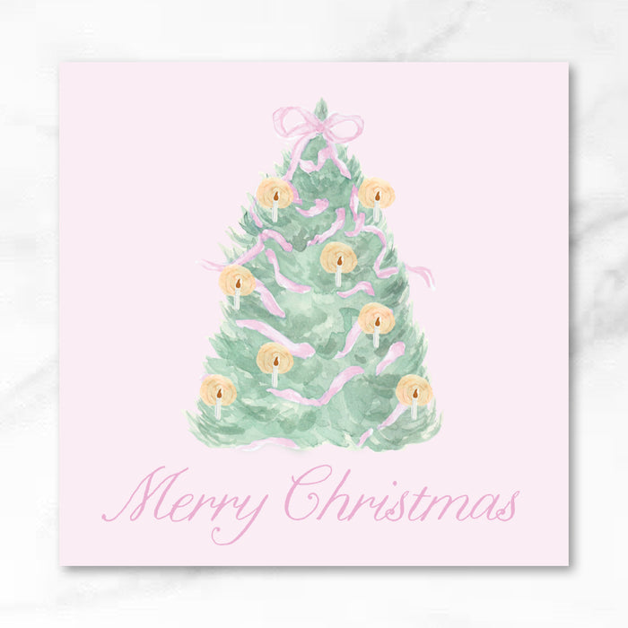 Blush Christmas Tree Holiday Tag