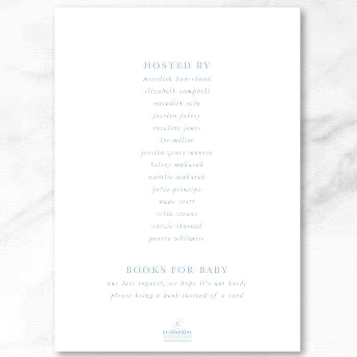 Oh Boy! Scallop Border Shower Invitations