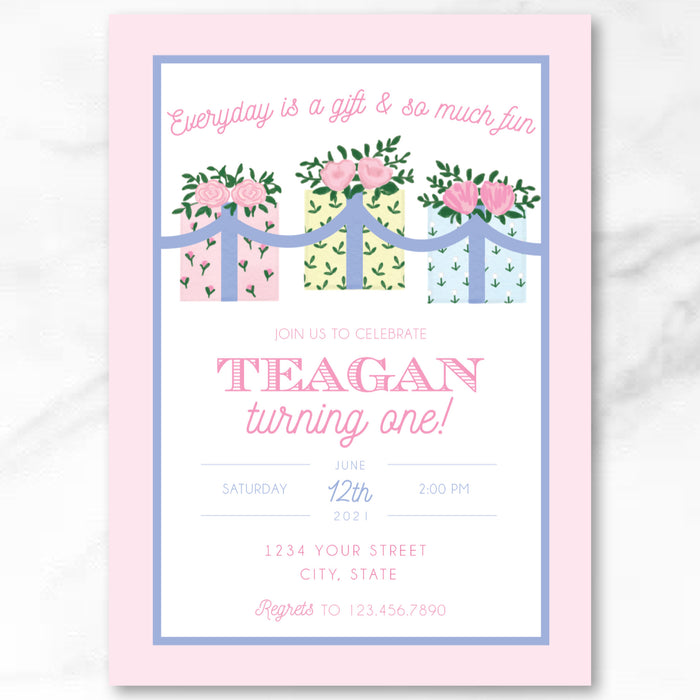 Every Day is a Gift Birthday Invitations