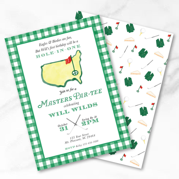 Masters Par-Tee Birthday Invitations