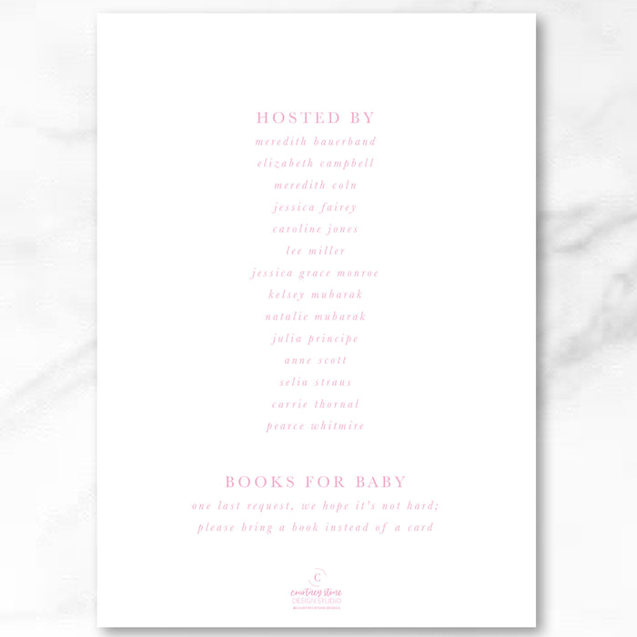 Oh Baby Girl! Scallop Border Shower Invitations