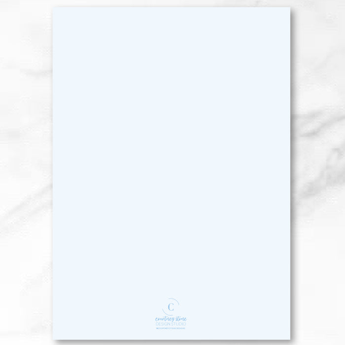 Classic Blue Baptism Invitations