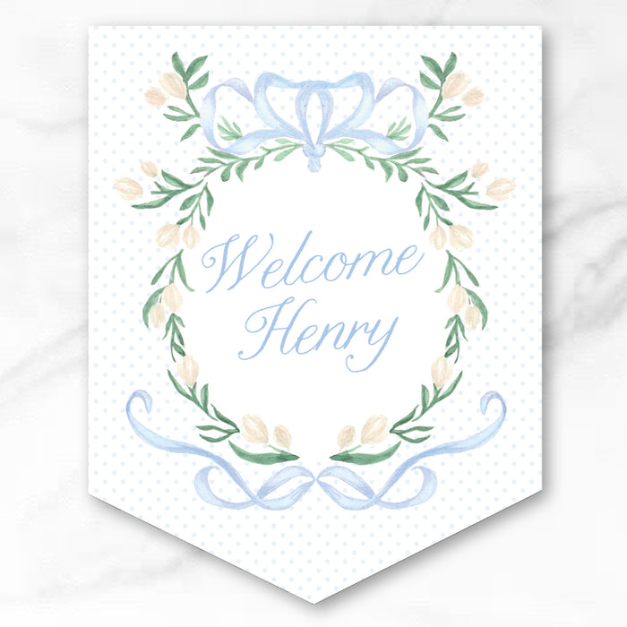 It's A Boy / Welcome Baby Boy Sign - Double Sided