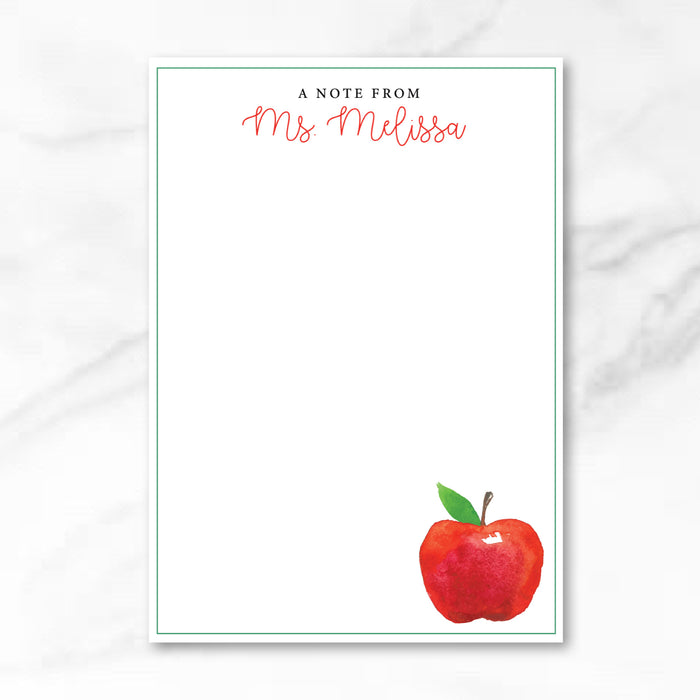 Apple Teacher Notepad