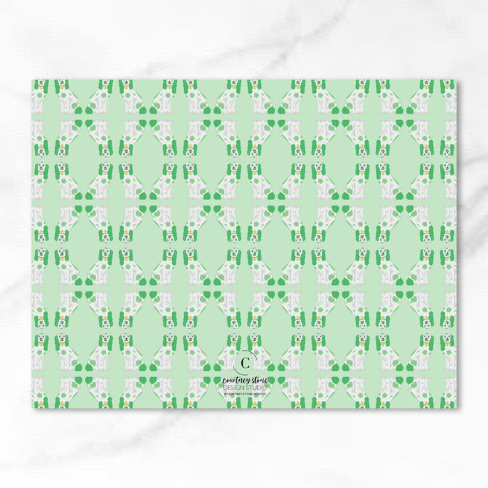 Staffordshire Dog Stationery - Green