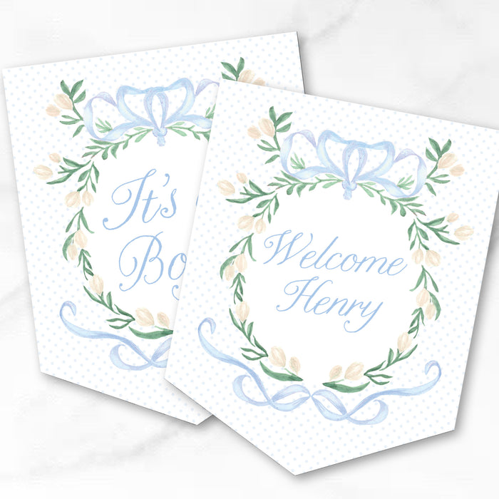 It's A Boy / Welcome Baby Boy Sign - Double Sided