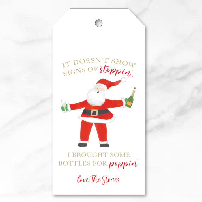 Poppin' Champagne Holiday Gift Tags