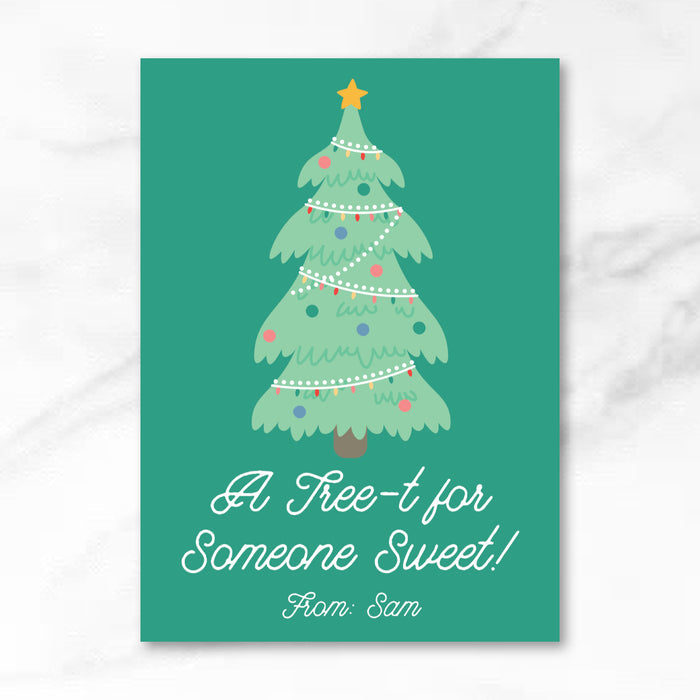 Green Christmas Tree Holiday Tag