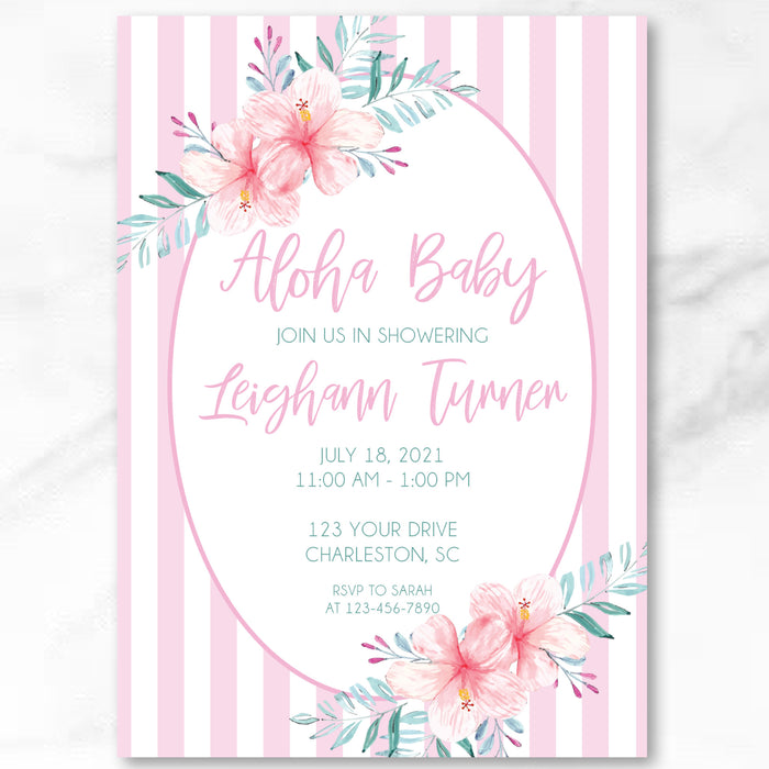 Aloha Baby Shower Invitations