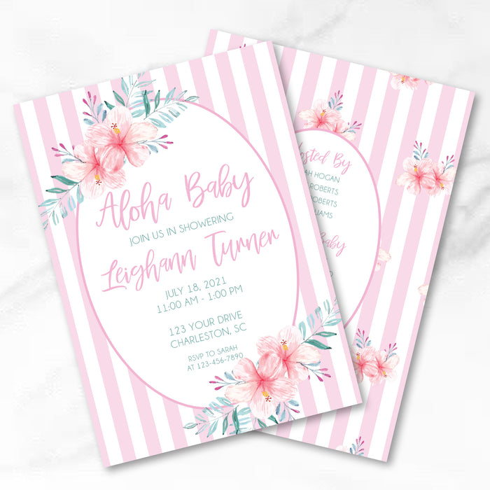 Aloha Baby Shower Invitations