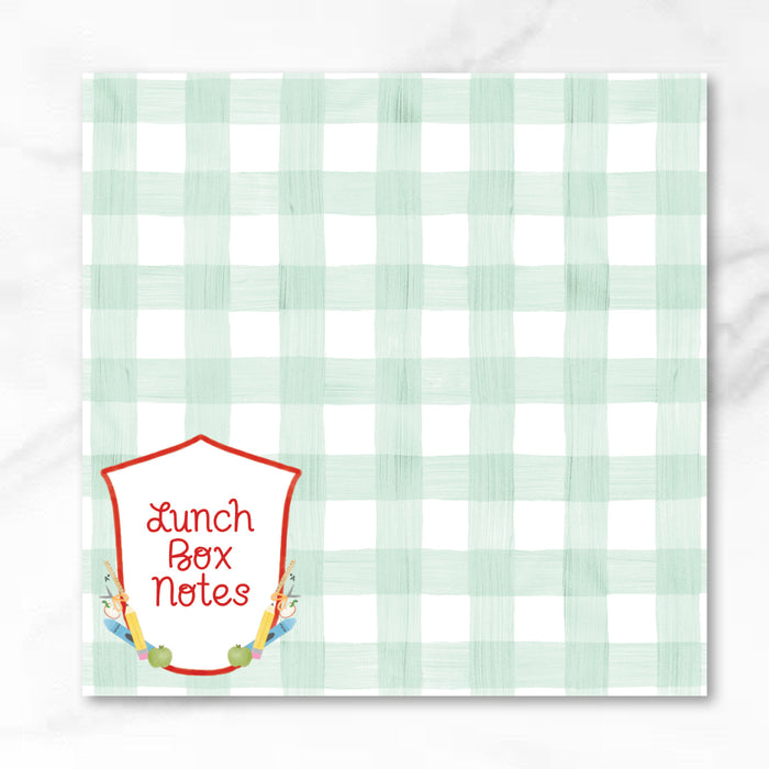 School Crest Lunchbox Notes Notepad