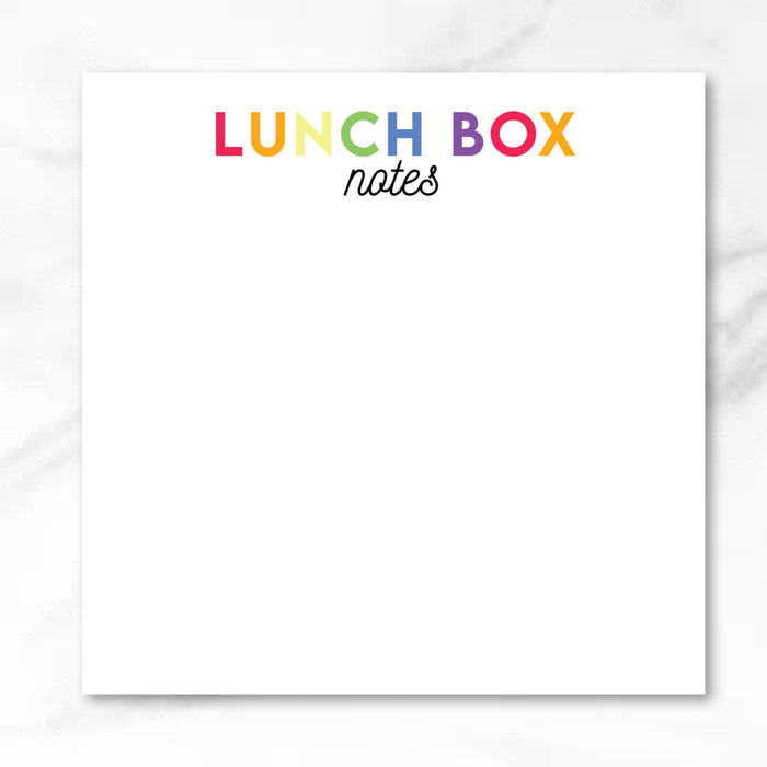 Rainbow Lunchbox Notes Notepad