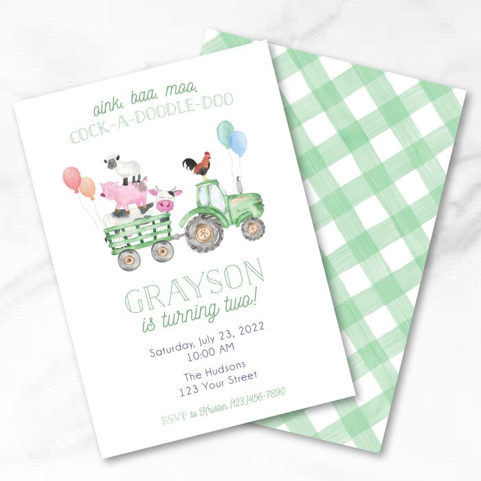 Farm Birthday Invitations