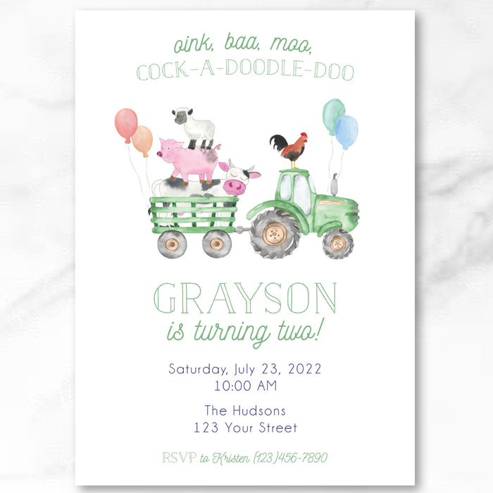 Farm Birthday Invitations