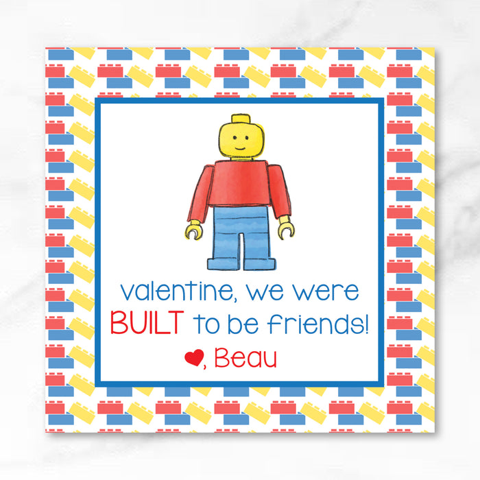 Lego Man - Printed Valentine