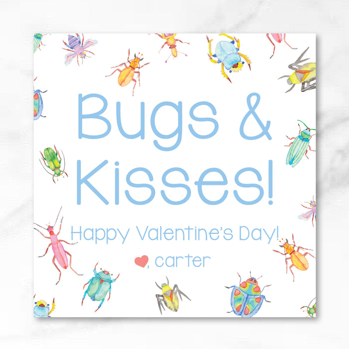 Bugs & Kisses - Printed Valentine