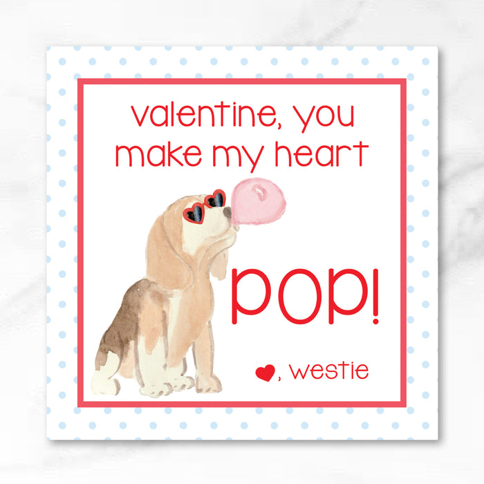 Gum Dog - Red - Printed Valentine