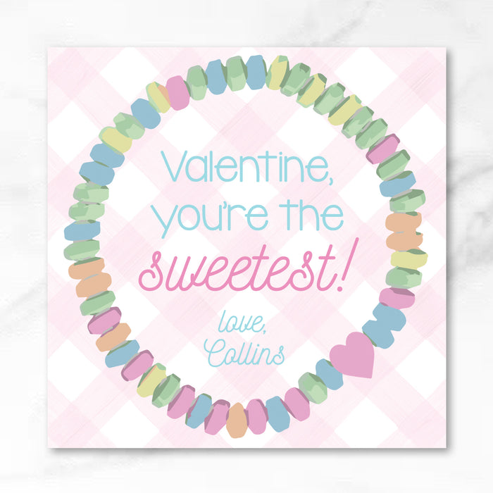 Candy Necklace - Printed Valentine