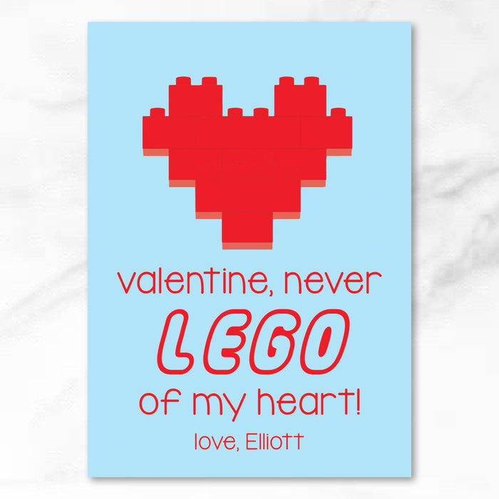 Lego Heart - Printed Valentine