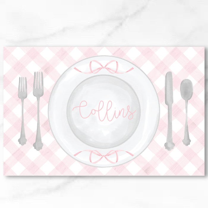 Christmas/Girl Double-Sided Laminated Placemat