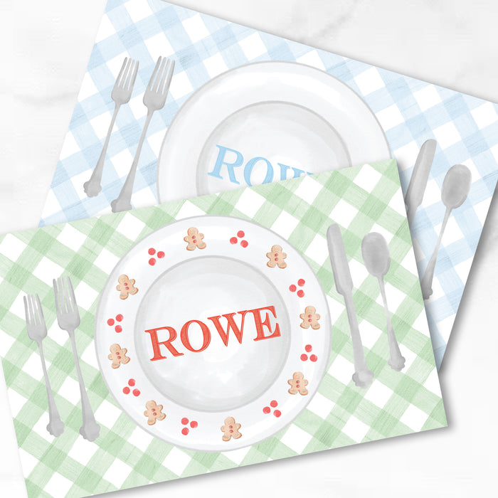 Christmas/Boy Double-Sided Laminated Placemat