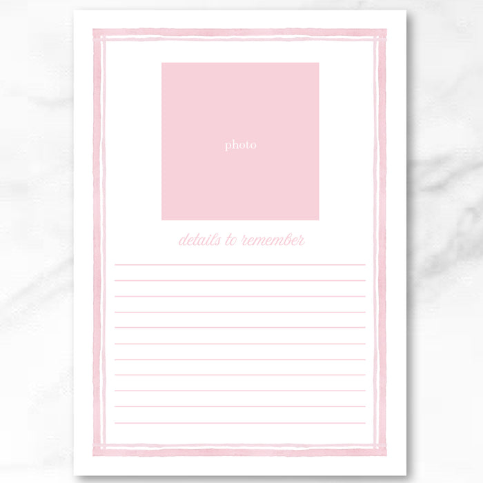 Classic Baby Girl Milestone Cards