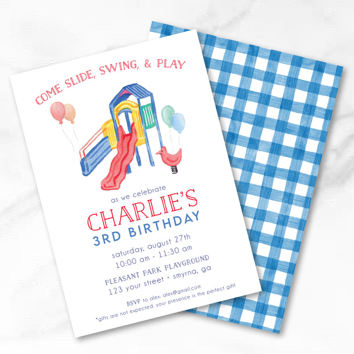 Playground Birthday Invitations