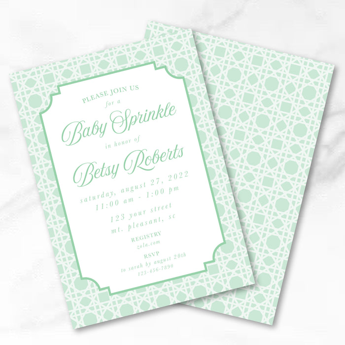 Rattan Shower Invitations